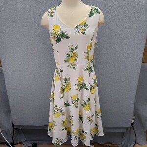 Eva Rose NWT Lemon Wrap Dress with Ruffle Neck Trim - Size XL Katie Fit  Flare
